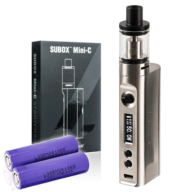 Стартовый набор KangerTech SUBOX Mini C 50 Вт с баком атомайзера 3 мл серебристая