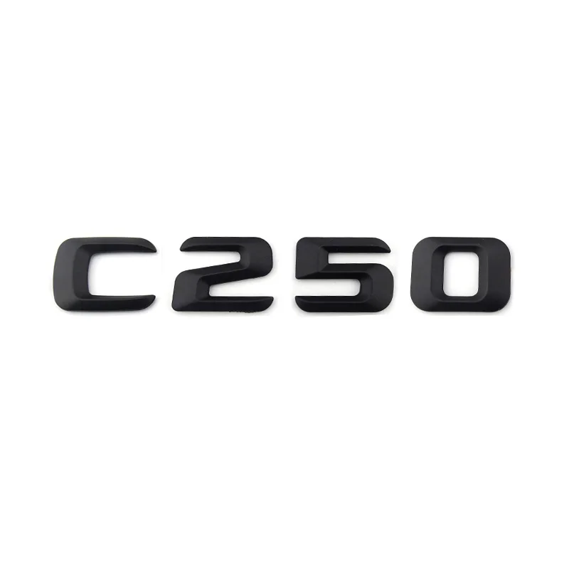 Черный глянец ABS количество букв наклейка с эмблемой для автомобиля C Class C250 Mercedes