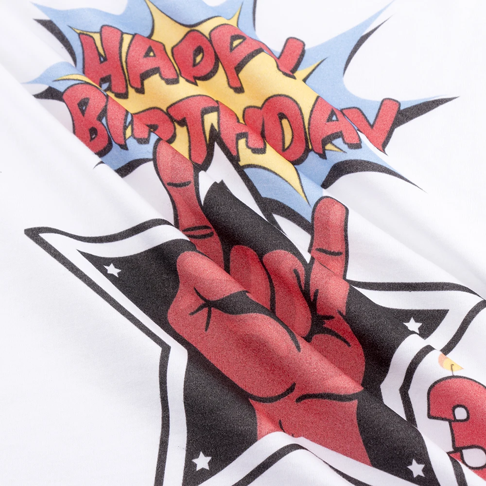 2019 детская одежда Детская футболка на день рождения футболки из 100% хлопка в стиле