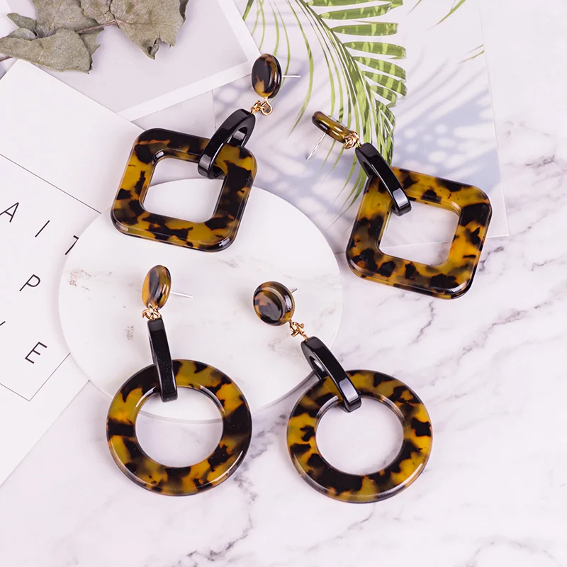Оптовая продажа Длинные акриловые серьги GuanLong в виде карамели boucle bijoux femme oorbellen