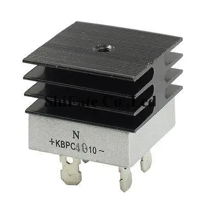 

KBPC40-10 40A 1KV Single Phase Bridge Rectifier Half-Wave White w Heatsink-