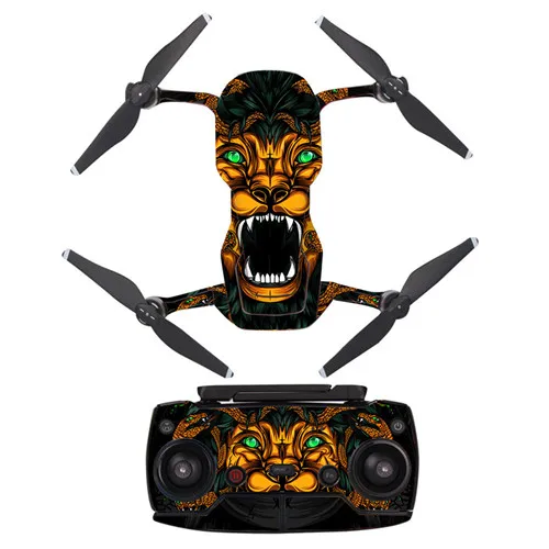 Водонепроницаемый ПВХ переводная картинка водная Стикеры для DJI MAVIC Air сумка для корпуса дрона защитная пленка+ пульт дистанционного управления крышки контроллеров - Цвет: YSDJA0155