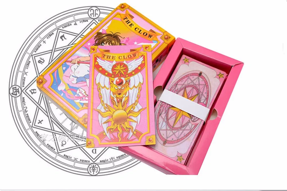Vevefhuang Card Captor Sakura 52 шт. карты с розовый Клоу Волшебная книга комплект