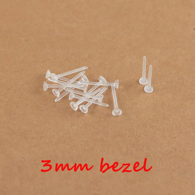 3mm flat plate 100 шт. дешевые серьги круглые бусины Diy ювелирных изделий Пластик аксессуары 3/5 мм затычка для ушей пластины пуля фиксаторы уход за кожей лица маска серьги Поддержка - Цвет: 3mm flat plate