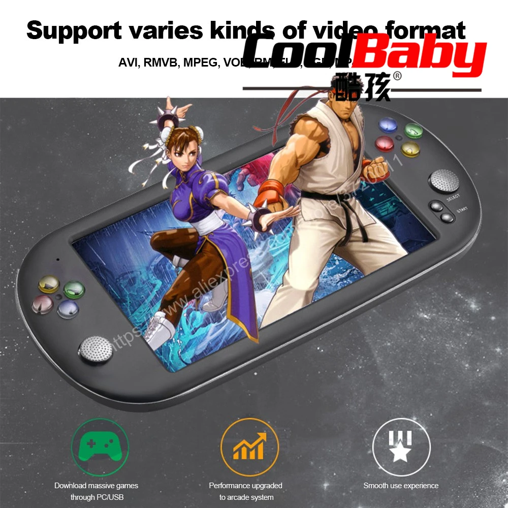 Портативная портативная игровая консоль X16 с двойным рокером для игр GBA NES