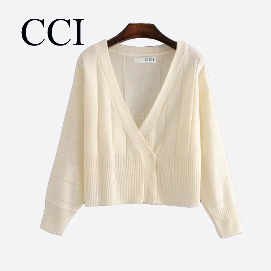 CCI Mohair Sweater Women Cardigan Knitted Coat Long Sleeve Female Casual V-Neck Woman Cardigans Tops Femme cci424-45 |
