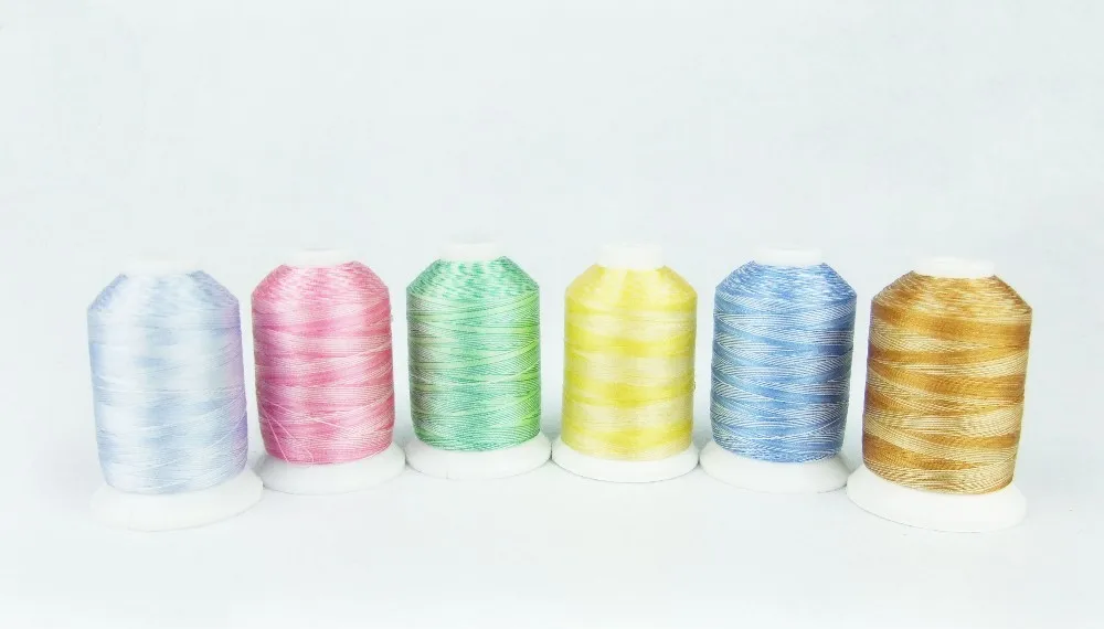 Новая коллекция Полиэстер вышивка нитью с Популярные 6 видов цветов 1000