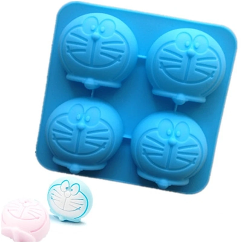 Сделай Сам товары для мыла 3D силиконовая форма торта 4 машины Дораэмон зернистая