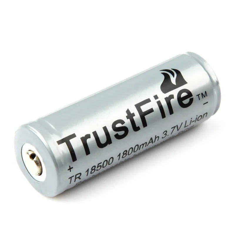 2 шт./лот TrustFire TR 18500 1800 мАч 3 7 В аккумуляторная защищенная батарея фонарик с