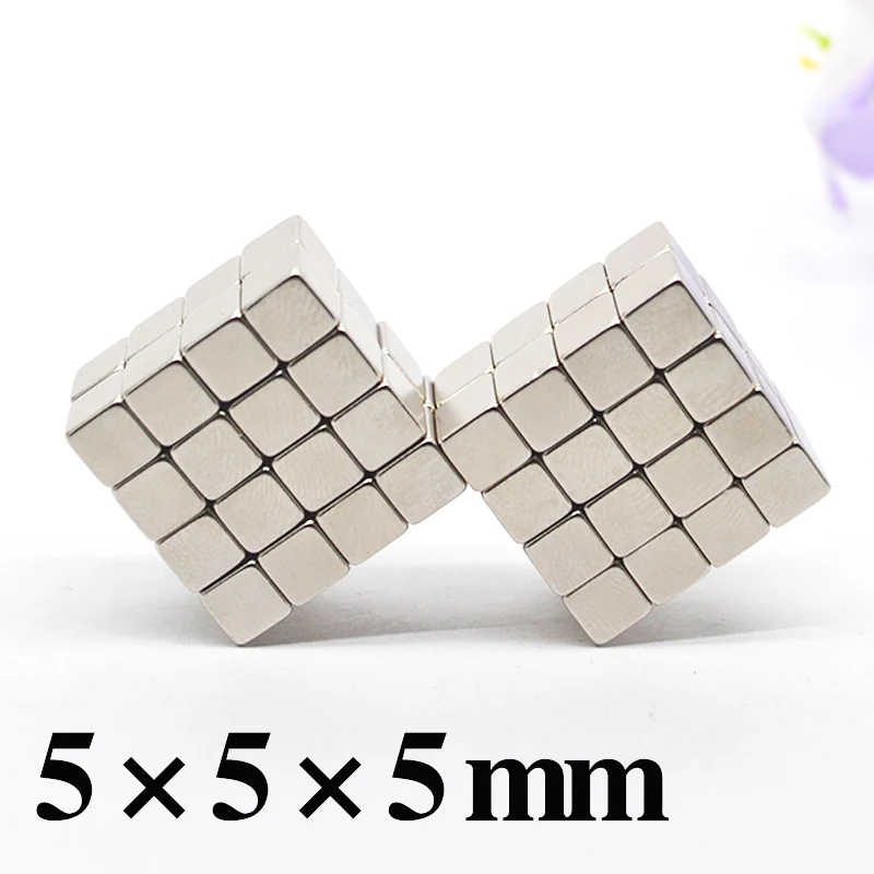 Hysamta 10/20/50 шт 5x5x5 Неодимовый магнитный Куб 5 мм N35 неодимовый магнит постоянногоо действия супер мощная магнитная магниты квадратный бак куб