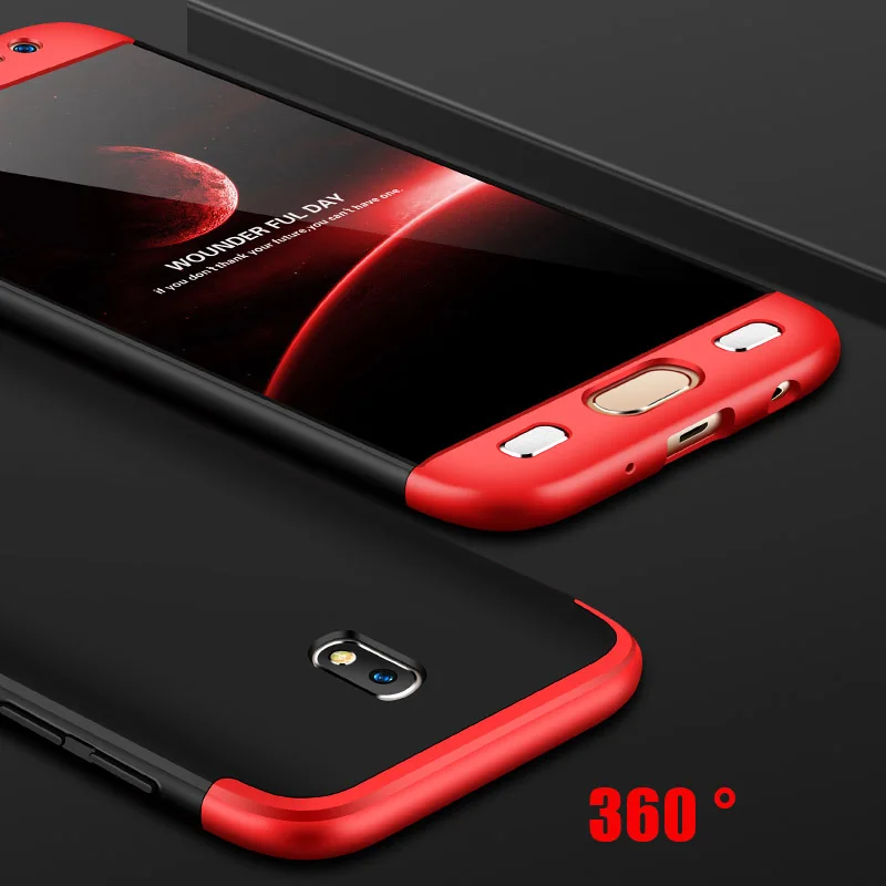 360 полная защита + тонкий защитный чехол для Samsung Galaxy J3 2017 J7 (2017) J5 Coque Funda | Мобильные