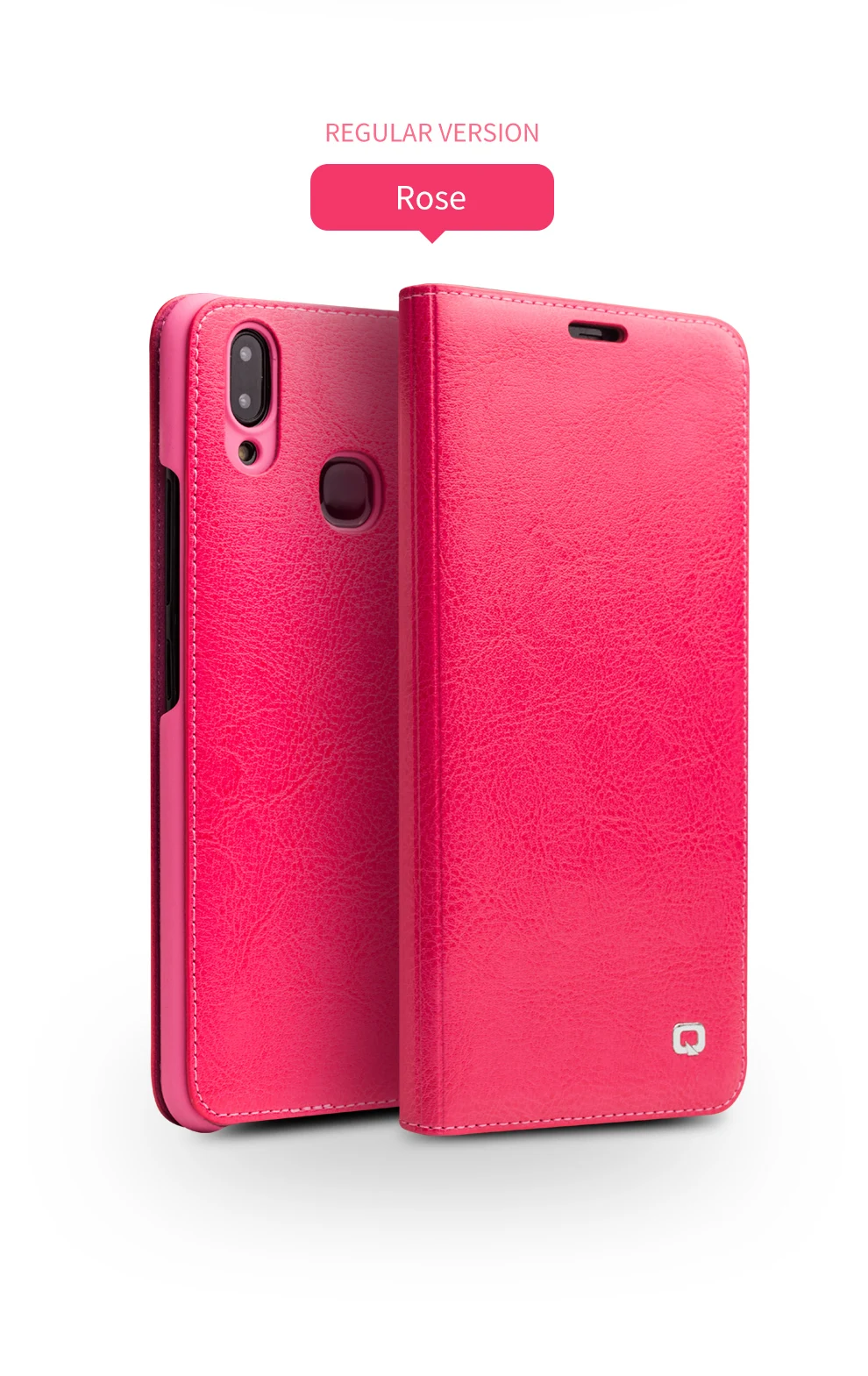 QIALINO из натуральной кожи Стильные откидная крышка для Vivo X 21 ручной работы, роскошный, с отделением для визитки чехол для телефона с карманом для чехол для Vivo X21 6,28 дюйм(ов