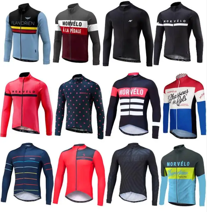 Весна/осень 2019 веломайка Pro team Morvelo с длинным рукавом мужская Ropa Ciclismo велосипедная