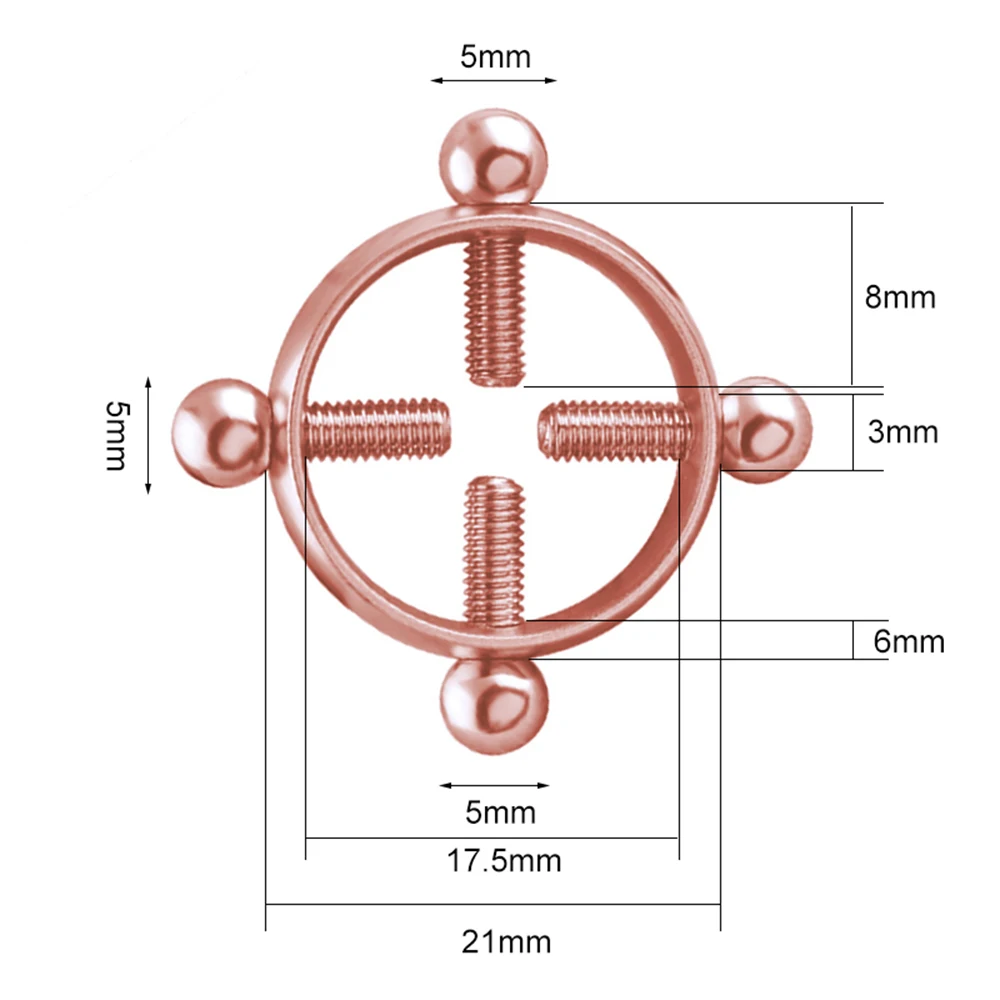 

1pcs Nipple Correction Fashion Women Body Piercing Chest Nail Screw Bell Fake Nipple Ring Jewelry