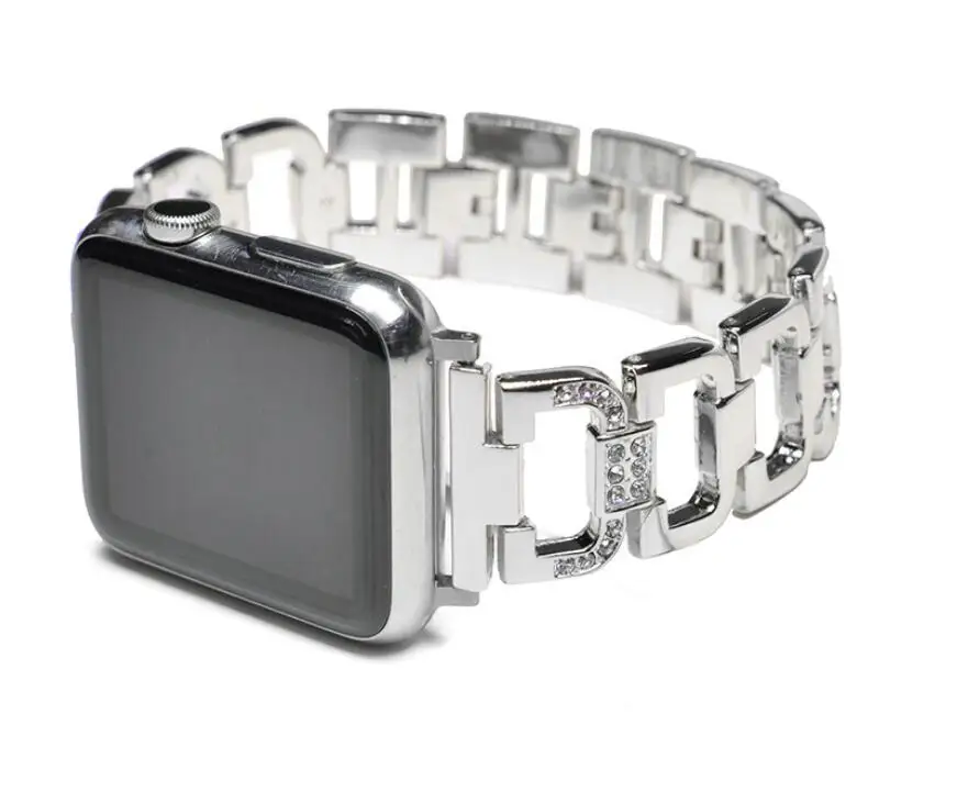 DHL 10 шт алмазные часы из нержавеющей стали для apple watch band 42 38 мм wirst браслет iwatch 1/2/3