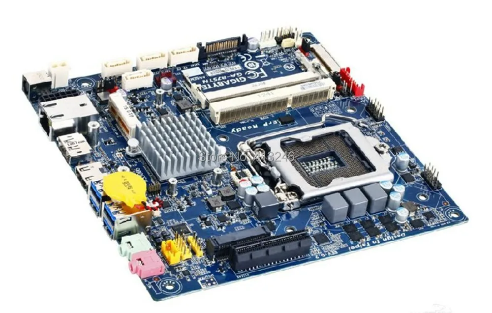 2015 высокое качество GA B75TN ITX продукты Материнская плата 1155 i7 i5 i3 процессор