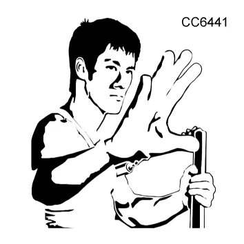 CC6441 Rocooart CC7 6X6cm Little Vintage Old School Style Black White Famouse Man in World Temporary Tattoo Sticker Body Art Fake Taty - Цвет: CC6441