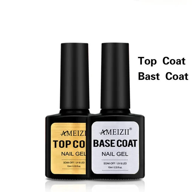 top base coat AMEIZII верхнее Базовое покрытие впитываемый Гель-лак для ногтей УФ светодиодный грунтовка для ногтей строительный Гель-лак для ногтей прозрачный лак для дизайна ногтей - Цвет: top base coat