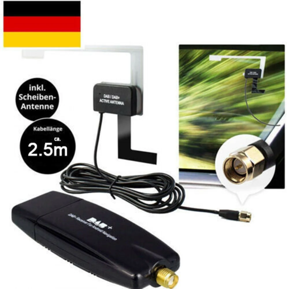 Автомобильный радиоприемник USB DAB тюнер дисковая антенна адаптер для