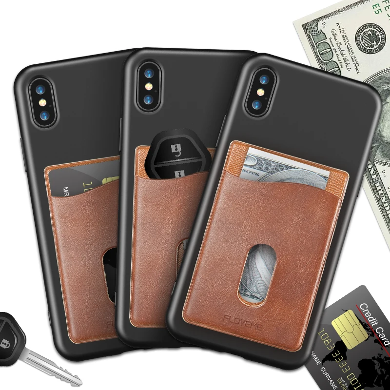 FLOVEME роскошный держатель для карт универсальный из искусственной кожи 3M наличных