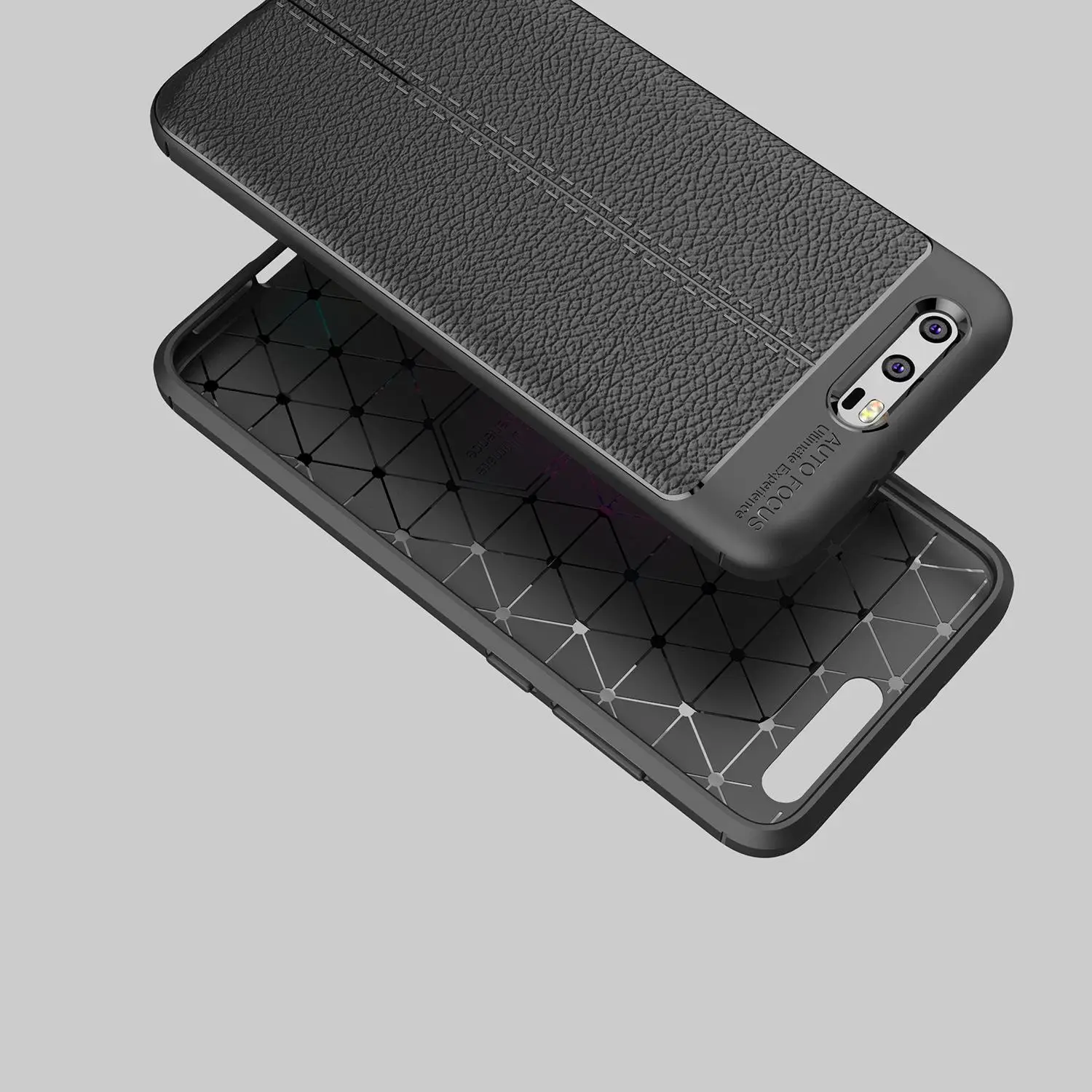 Litchi кожа люкс телефон чехлы для huawei Honor 9 ТПУ мягкой углеродного волокна чехол