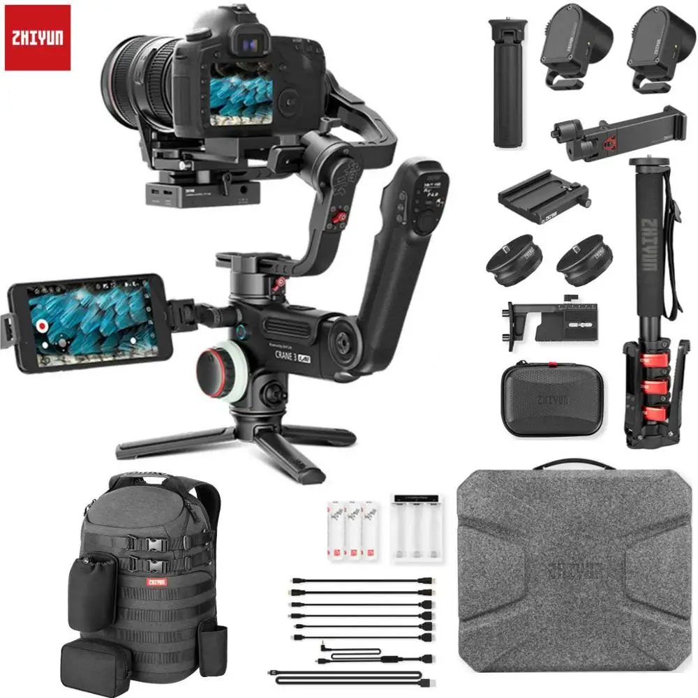 Zhiyun Crane 3 Lab Crane 2 обновленная версия 3-осевой карданный стабилизатор для DSLR камер, 1080P Full HD Беспроводная передача изображения