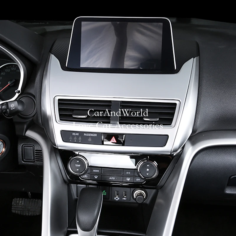 For Mitsubishi ECLIPSE CROSS 2018 2019 Center Console Air Condition Outlet Vent Cover Trims ABS Chrome Car-Styling Accessories | Автомобили