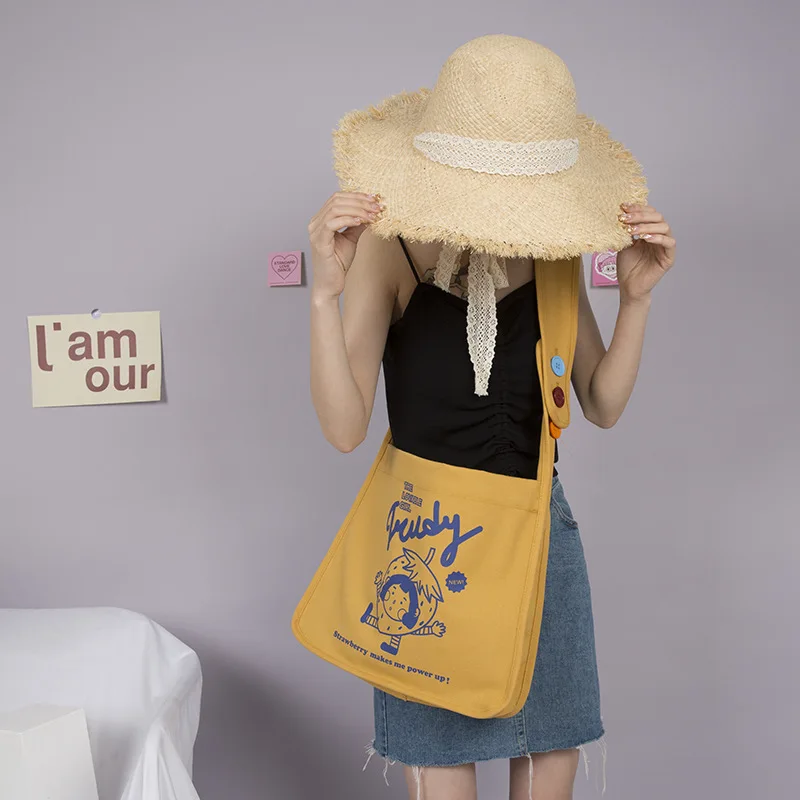 Youda модная мультяшная печать оригинальная женская на плечо Холщовая Сумка