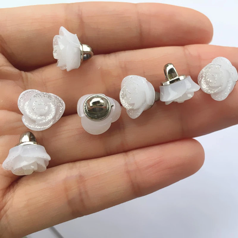 Белые пуговицы в виде цветов 12 мм рубашки трикотажные шифоновые манжеты