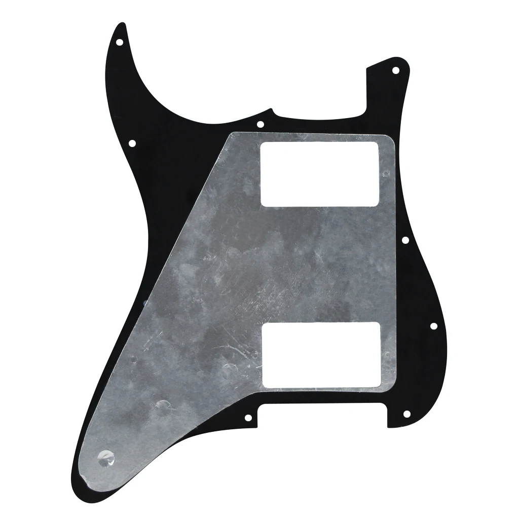 FLEOR Set of 3Ply Black 11 Hole HH ST Pickguard Guitar Scratch Plate Tremolo Cover Back for Accessories Parts | Спорт и развлечения