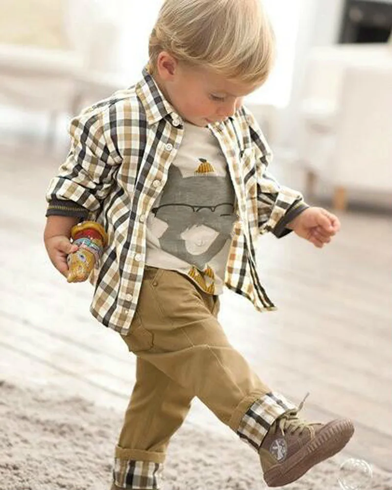 Коллекция 2019 года комплект одежды из 3 предметов для маленьких мальчиков