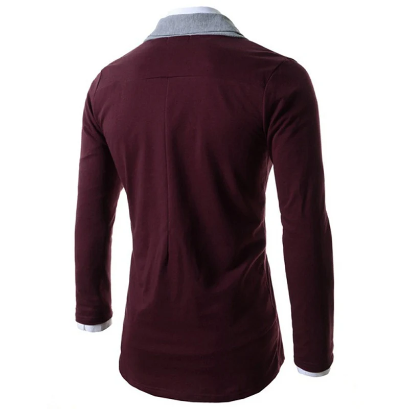 Zogaa Geek New Men's Cardigan Color Matching Casual Long Sleeve Knit Male Autumn pure color sweater wholesale |