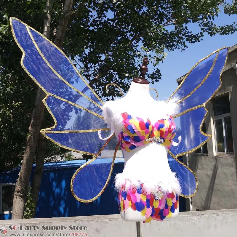 Новое поступление индивидуальные красивые женские синие крылья бабочки