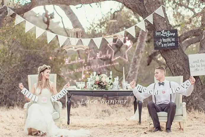 Кружевной треугольный флаг команды bartek винтажное свадебное украшение флаги для