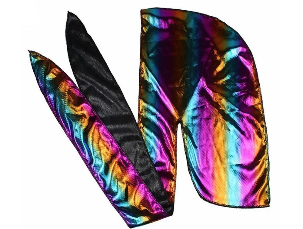 Бандана из полиэстера для мужчин и женщин шелковая шляпа Durag do doo Rag Tail головной