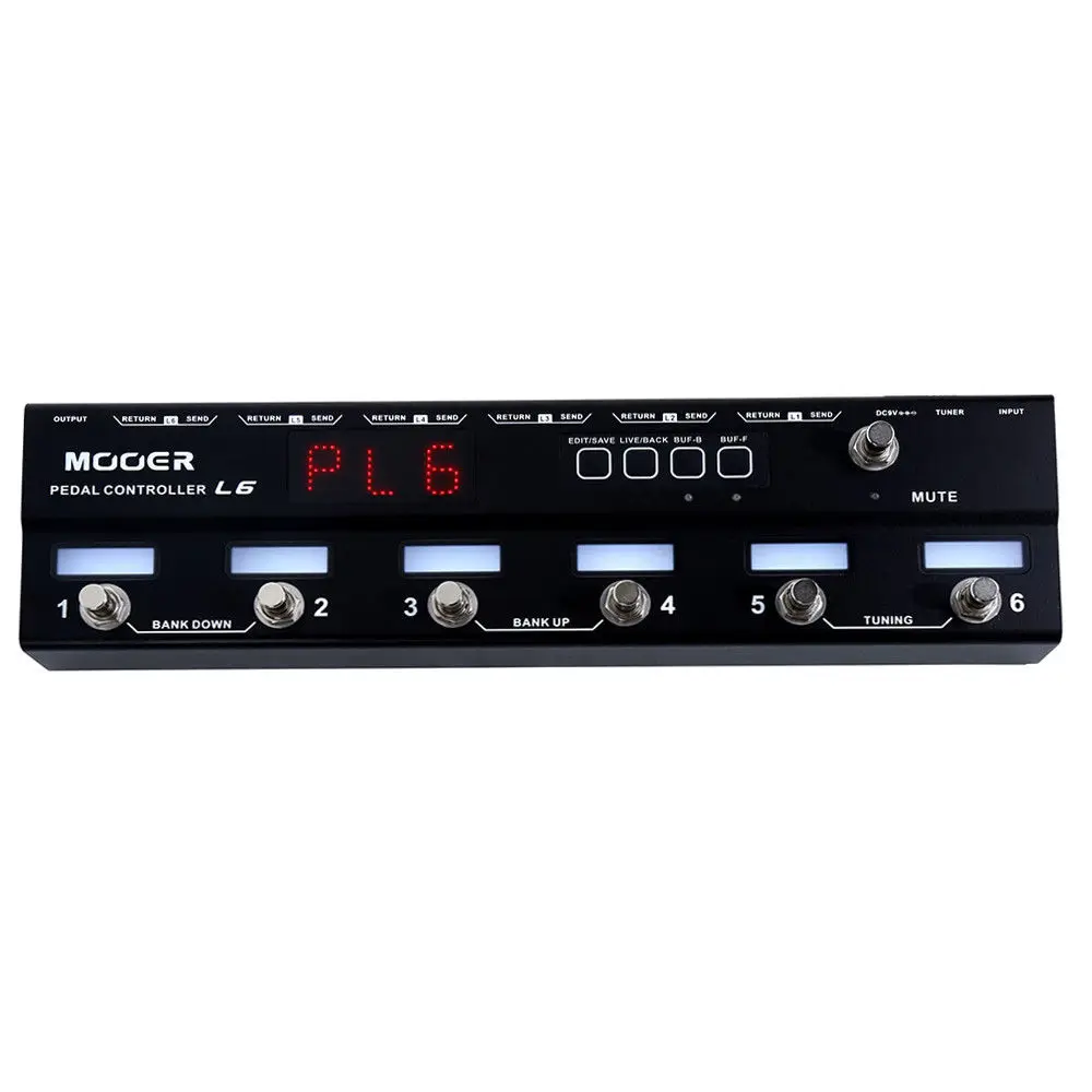 Mooer PCL6 регулятор педали программируемый Loopswitcher с 6 петлями L6 PL6 с бесплатным разъемом