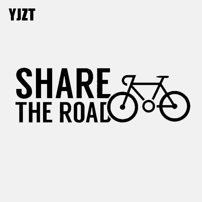 YJZT 16 см * 5 интересный SHARE THE ROAD Черный Серебристый виниловый стикер для автомобиля