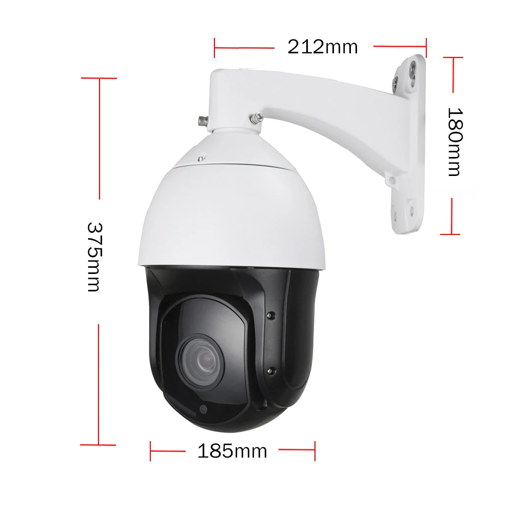 

H.265 POE 1080P IP Auto Tracking PTZ Camera 36X Zoom High Speed Auto Tracker Onvif Audio Microphone Laser LEDs IR 300M 3D Positi