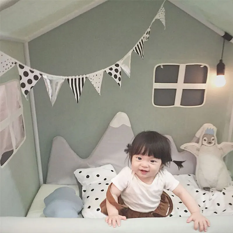 Детская кроватка бампер в форме горы защита по бокам новорожденных украшение