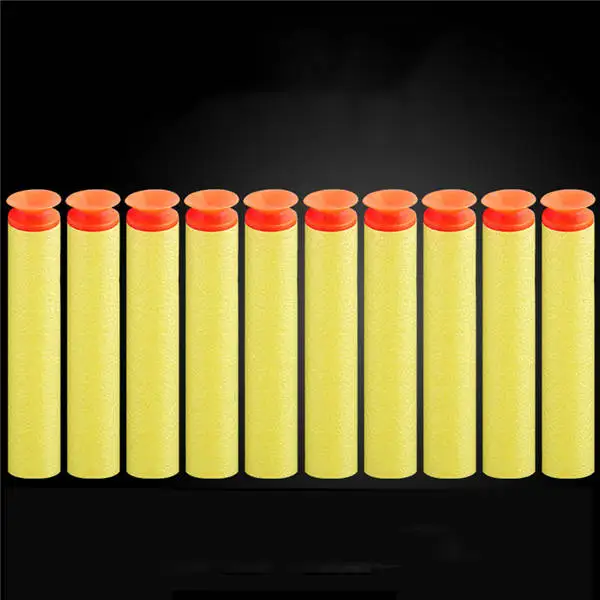 20pcs yellow 20 шт мягкие полые отверстия головы синий 7,2 см заправка игрушка дартс пистолет пена безопасные присоски пули для nerf мальчик ребенок - Цвет: 20pcs yellow