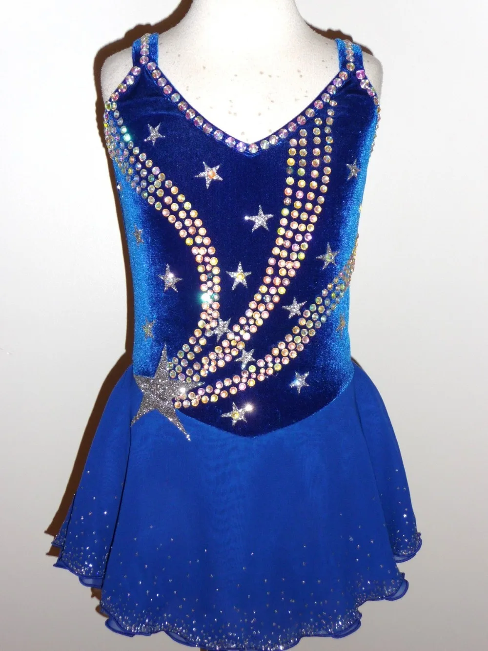 Free shippingBlueNEW FIGURE ICE SKATING BATON TWIRLING DRESS COSTUME ADULT41 | Тематическая одежда и униформа
