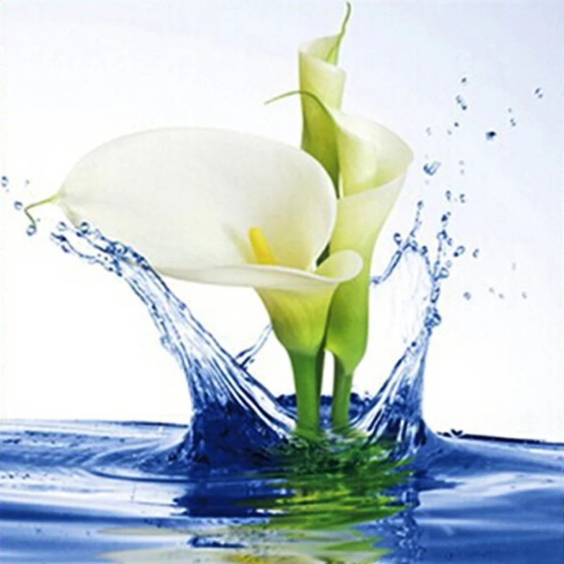 Вышивка ручной работы Магнолия вода белая Лилия Алмазная Картина крестом полный