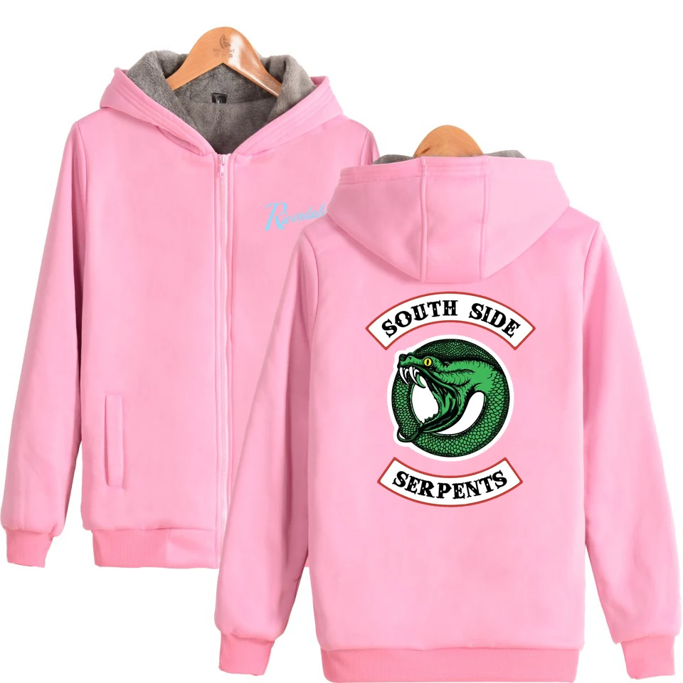 

New Riverdale TV Show Print Thicken Zip Hooded Jacket Sweatshirt Men/Ladies Casual Zipper Q4890-Q4892