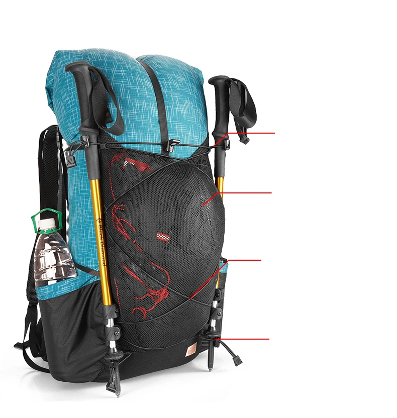 3F UL gear Сверхлегкий походный рюкзак легкий походный рюкзак дорожные альпинистские рюкзаки треккинговые рюкзаки 45L