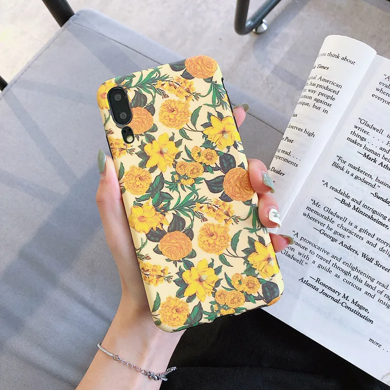 Чехол для телефона в стиле ретро с желтыми цветами для huawei Honor 10 V20 P20 P30 Pro mate 20 Pro Nova 3 3i 3e 4 Pro, мягкие чехлы