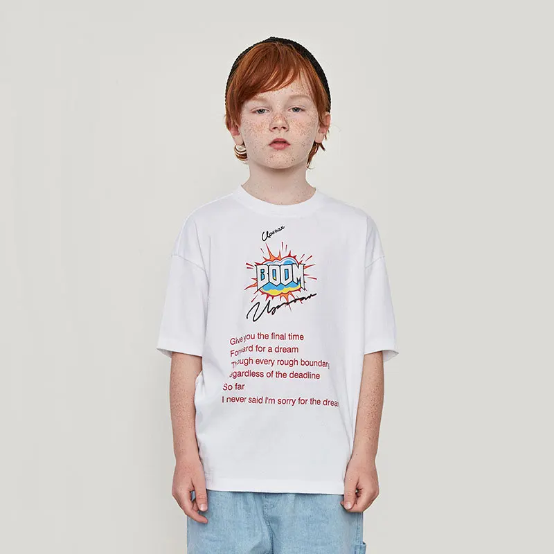 Бренд T shirt2019 новые летние INS Письмо печати Мальчик Short Oversize футболка с рукавами