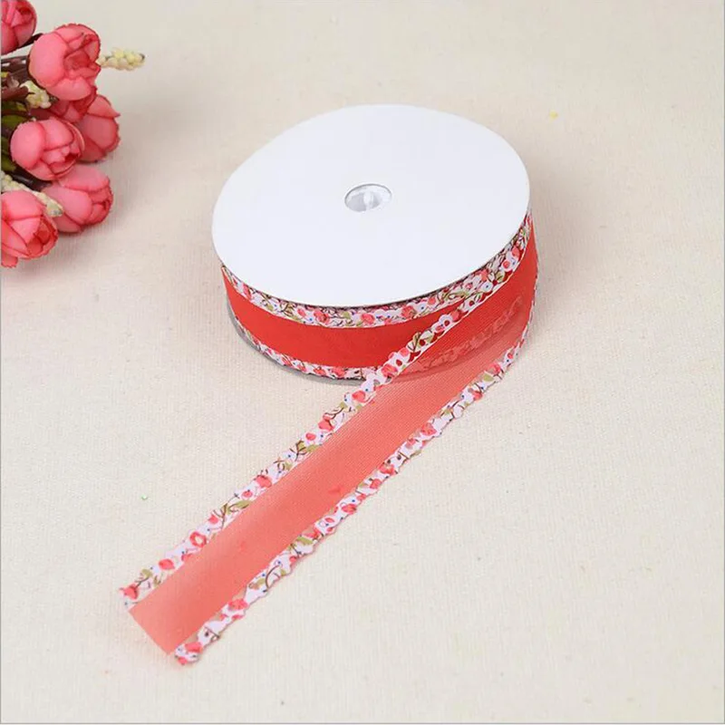 

Organza Ribbon Printed Lace Egde 25mm High Quality DIY Wedding Clothing Sewing & Fabric Accessories BBXU-067