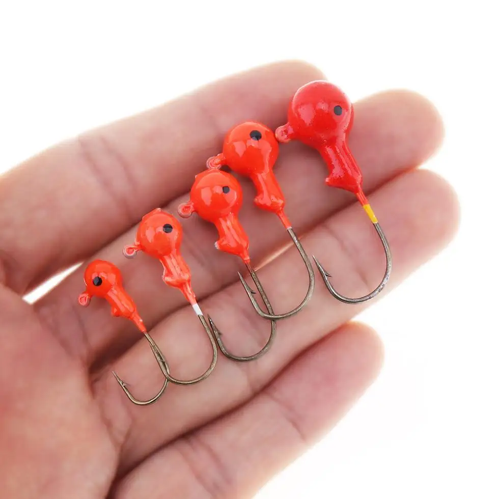 25 шт./лот кривошипно Lead Jig Head рыболовный крючок 1 7 5g 3.5g г 10 свинцовые Крючки для