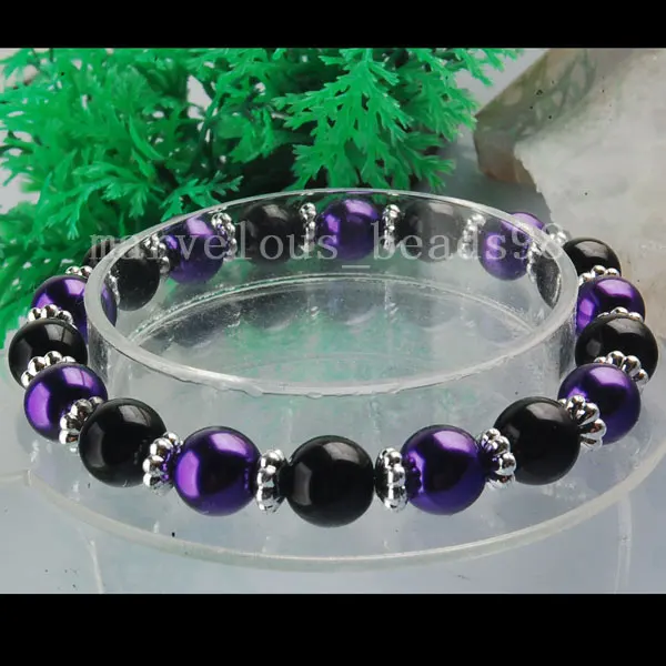 Бесплатная доставка Модные ювелирные изделия 8 мм Разноцветные жемчужные бусы