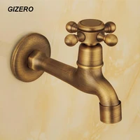 antique laundry faucet long spout 100 solid brass washing machine taps copper retro classic wall mounted zr200